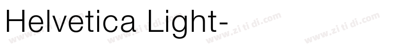 Helvetica Light字体转换